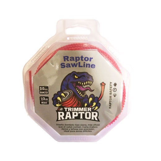 NYLON DIENTE SIERRA 3.0MM X 1/2 LB ROJO OSCURO BLISTER