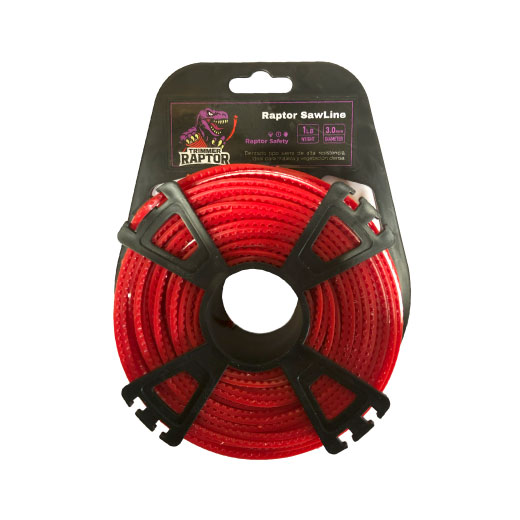 NYLON DIENTE SIERRA 3.0MM X 1LB ROJO SHELF