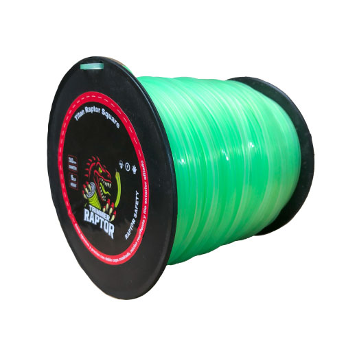 NYLON BICOLOR CUADRADO 3.0MM X 5LB VERDE ROLLO